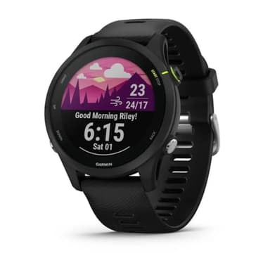Garmin Forerunner 255 Music, Smartwatch, 46mm, GPS multi-band, Cardio, VO2max, Running Power, HRV Status, Piani gratuiti 5K, 10K e 21K, Memoria per Musica, Garmin Pay (Black)