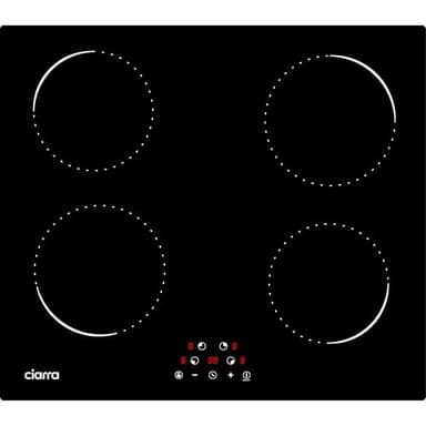 CIARRA Piano Cottura 4 Fuochi, Piastra Induzione con Controllo Touch, Timer, Sicurezza Bambini, 59CM, AWBBIH4-C