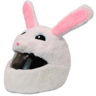 GXGM Copricasco Per Moto Integrale Modulare, Coniglietto Carino Manicotto, Per Esterni Per La Decorazione Di Caschi (Senza Casco)