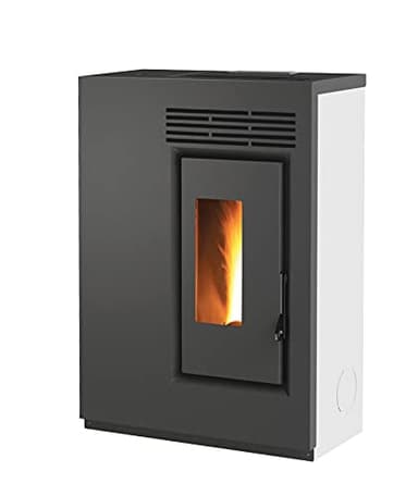 Stufa a pellet BIO GE60-5,5 kW - slim 25 cm (Bianco)