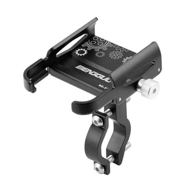 Porta Cellulare Moto, Portacellulare Per Bicicletta Con Rotazione a 360° in Alluminio, Supporto Telefono per Qualsiasi Smartphone tra 5,8 e 9,5 pollici - Porta Telefono Moto Universale (Nero)