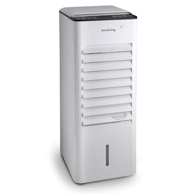 Innoliving Raffrescatore d’Aria Caldo/Freddo 7 Litri INN-508NEW, con Funzione Calore, Pannello Touch, Display Digitale, Telecomando, 3 Velocità, Oscillazione 140°, Serbatoio Removibile