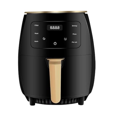 Friggitrice ad Aria 5,5 Litri, 1400W, Touch, Tecnologia PerfectCook, 80-200ºC, Tempo Regolabile, Risultati Veloci, Cestello Antiaderente e Griglia di Cottura Lavabili in Lavastoviglie