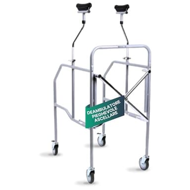 REMEDIA ONE - Deambulatore per Anziani 4 Ruote con Sottoascellari Regolabili - Girello per Anziani e Disabili da Interno o Esterno - Deambulatore per Anziani Pieghevole