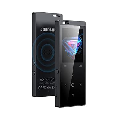 DODOSOUL MP3 Lettore Musicale Bluetooth 5.2,64GB Lettore MP3 con Auricolari,Aadio Fm,Amplificatore Hifi,Registratore Vocale,Ebook Reader,AlbumFoto,Running Music