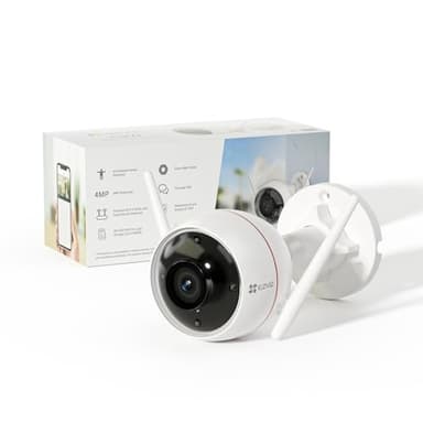 EZVIZ Telecamera da Esterno con Visione Notturna a Colori 4MP, Videocamera di Sorveglianza con Intelligenza Artificiale Rilevamento di Persone, Zone di Rilevamento Personalizzabili Modello C3W Pro