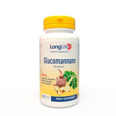 LongLife® Glucomannano | 3000mg per dose giornaliera | Controllo del peso e senso di sazietà | Fibra alimentare naturale | 100 capsule vegetali | Vegano e senza glutine