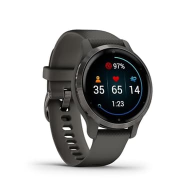 Garmin Venu 2S, Smartwatch AMOLED 1,1", Cassa da 40mm, Autonomia 10 giorni, Pay, Musica, +25 Sport, GPS, Cardio, SpO2 (Slate & Graphite)