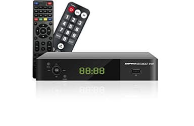 DIPROGRESS decoder DVB-T2 Hevc 10 bit DPT207HD con due telecomandi 2 in 1, nero