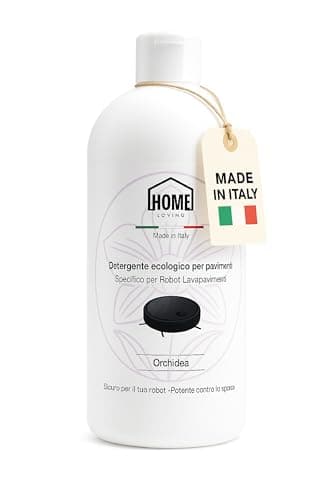 HOME LOVING - Detergente Robot Lavapavimenti 1 L | No Schiuma • pH Neutro • Made in Italy • Vegan OK • Cruelty Free | Compatibile Per Tutti i Tipi di Robot | Detersivo Pavimenti Lunga Durata