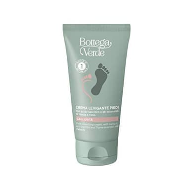 Bottega Verde - Crema Levigante Piedi, 75 ml, con Acido Salicilico, Olio Essenziale di Menta e Timo, Ammorbidisce Calli e Duroni, Per Pelle Ruvida e Ispessita