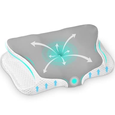 Ehomfory Cervicale Ergonomico Cuscino Memory Foam per Dormire, Cuscino Memory Foam per Supporto Cervicale con Federa Sfoderabile e Lavabile