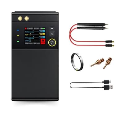 DEWIN Saldatrice a Punti 5000 mAh,SWM-10 Saldatrice a Punti per Batterie Saldatrice a Punto Saldatrice Puntatrice,Con foglio di nichel e penna per saldatura a punti 18650