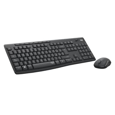 Logitech MK295 Silent Wireless Combo tastiera e mouse con tecnologia SilentTouch, tastierino numerico, tracciamento ottico avanzato, wireless senza ritardi, 90% di rumore in meno, ITA QWERTY - Grigio