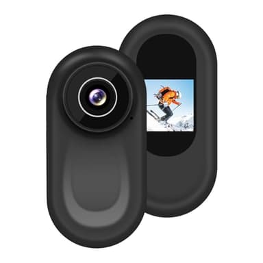 LXMIMI Action Cam, Telecamera Sportiva HD 1080P, Telecamera da Casco 120°, Mini Videocamera con Visione Notturna Automatica e Schermo da 0,59 Pollici, Action Camera per Moto e Bicicletta (Nero)