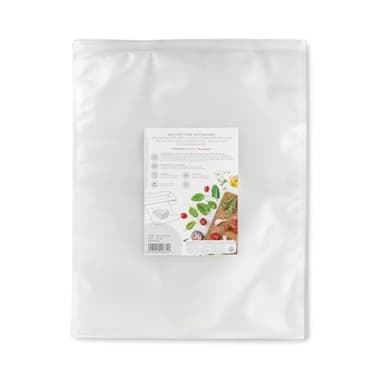 Magic Vac, 50 Sacchetti Sottovuoto 30x40, Ideali per Congelatore, Frigorifero, Scongelamento in Microonde, Bollitura, Cottura Sottovuoto in Forno o A Vapore, Senza Etichetta, Certificati Made in Italy