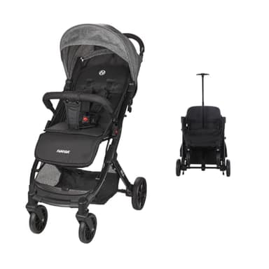 Nania Myla, passeggino compatto, da 0 a 4 anni (massimo 22 kg), leggero (7,5 kg), auto da città, inclinabile con una sola mano in posizione reclinabile, grande cestino, con trolley