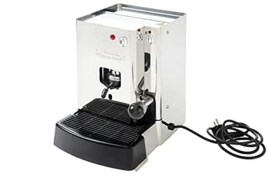 La Piccola Sara Classic - Macchina da caffè espresso italiana in acciaio inox per ESE, rispettosa dell'ambiente ed economica nel consumo, per cuscinetti ESE standard 44 mm, SARCLAA4S4GXX, acciaio inox