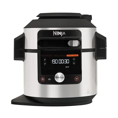 Ninja Foodi MAX Multicooker, Coperchio SmartLid, 12 Funzioni, Cottura Intelligente, 7.5L, Pentola a Pressione, Friggitrice ad Aria, Cottura a Vapore, Lenta, Acciaio Inox, OL650EU