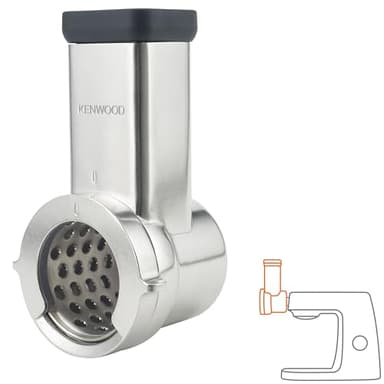 Kenwood KAX643ME Accessorio TagliaVerdure per Impastatrice Planetaria dotato di 5 Rulli Monotaglio in metallo, Affetta e Grattugia direttamente nella ciotola con movimento lento e rotatorio