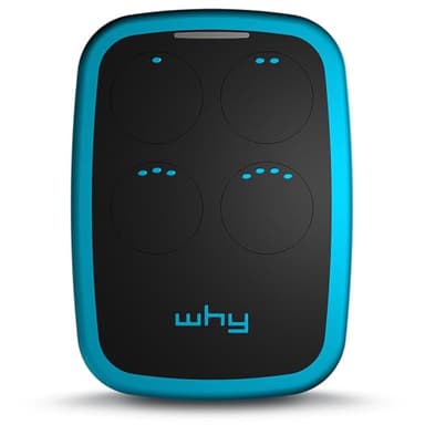 WHY EVO NOA Sky Blue Radiocomando Multifrequenza da 280 a 868 MHz Apricancello Rolling Code Codice Fisso Autoapprendente 4 in 1 Telecomando Garage Cancello Programmabile Ergonomico a Lungo Raggio Blu
