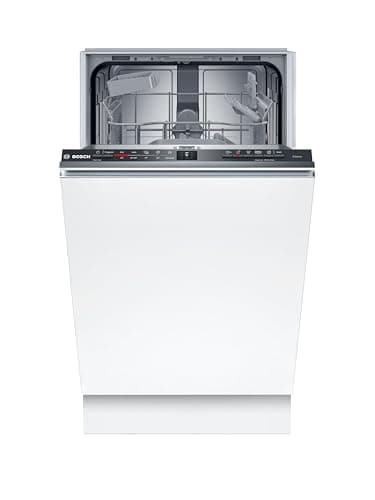 Bosch SPV2HKX42E Serie 2, Lavastoviglie Smart da incasso a scomparsa totale, 14 coperti, Cestelli personalizzabili, Terzo cestello posate, Zona lavaggio intensivo, Motore EcoSilence Drive, 45 cm.