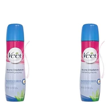 Veet Spray Depilation - Pelle sensibile - 150 ml (2 unità)