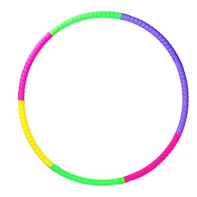 MUNSKT Hula Hoop pieghevole in plastica, 7 sezioni, tubi colorati staccabili, per esercizi, fitness, ginnastica, danza, giochi di addestramento per animali domestici, per bambini e adulti
