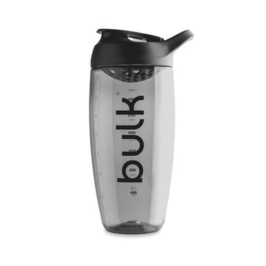 Bulk x Promixx Pursuit Ecozen Shaker | Nero | 700ml | Ecologico & Resistente agli Urti | Coperchio Antiperdita | Agitatore Snap-Fit per Shaker Lisci | Uso Quotidiano