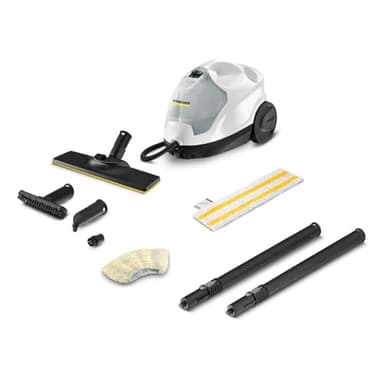 Kärcher SC 4 EasyFix Pulitore a Vapore, Pronto in 4 min. 2000 W, Serbatoio estraibile 1,3 litri, Area 100m², Include Kit pavimenti, Bocchetta Manuale e Panno, Spazzola, Bocchetta fessure