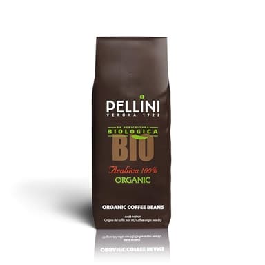 Pellini Caffè in Chicchi per Espresso Bio, Miscela 100% Arabica, Caffè in Grani dal Sapore Dolce e Delicato da Agricoltura Biologica, 500g