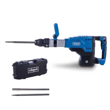 Scheppach Martello demolitore AB2000 con potenza 1700 W, forza di impatto 60J | martello perforatore per calcestruzzo | cavo lungo da 3 m | attacco SDS-Max | 2000 colpi al minuto | con scalpello a