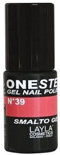 LAYLA ONE STEP Smalto Semipermanente in Gel 3-in-1 Veloce e Facile Applicazione Durata 3 Settimane Alta Pigmentazione Senza Strato di Dispersione 5ML Layla Cosmetics N.39 MADEMOISELLE (Rosa)