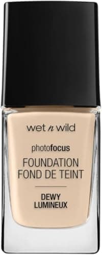 Wet n Wild Photo Focus Dewy Foundation, Fondotinta Liquido Idratante per Pelle Normale/Secca a Coprenza Modulabile dal Finish Luminoso, Nude Ivory