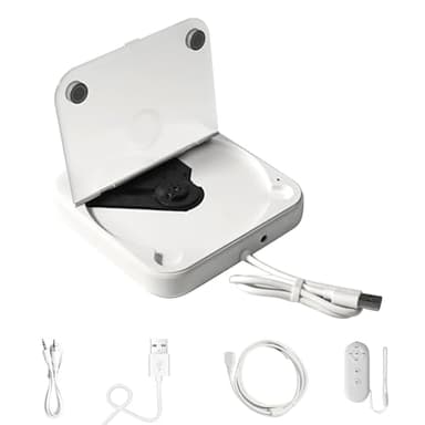 Lettore CD esterno universale per auto con coperchio antipolvere, lettore CD portatile con cavo AUX, si collega alla porta USB dell'auto, TV, laptop, computer