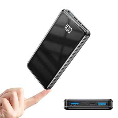 Mini Power Bank 12000mAh con 3 Uscite e 2 Ingressi Ricarica Rapida 22.5W Caricabatterie Portatile con USB C,Carica Batterie Portatile per Cellulare con Torcia, powerbank potente per iphone, Samsung