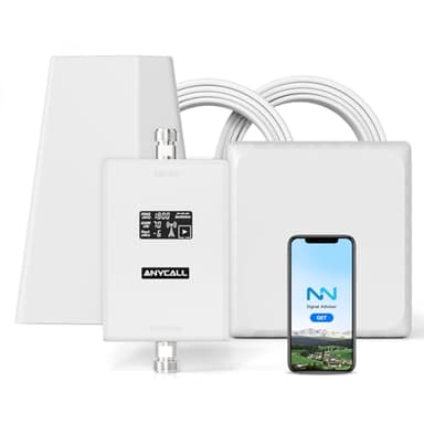 ANYCALL Amplificatore Segnale Cellulare per Banda 3 e 20, 4G LTE 3G GSM Ripetitore Segnale Cellulare per Casa Ufficio, Compatibile Vodafone TIM Wind Tre e altro con Antenna Direzionale