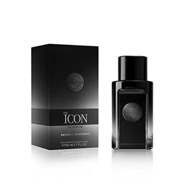 The Icon By Banderas Eau de Parfum per uomo, Lunga durata, Profumo virile, elegante, trendy e sensuale, Note legnose, ambrate e di legno di sandalo, 50 ml