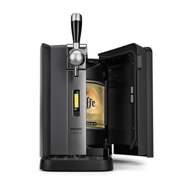 Philips PerfectDraft Sistema domestico di erogazione della birra, Display LCD, Fusto da 6L, 70W, 30 giorni di birra a 3 °C, Caricamento frontale, Indicazione della temperatura, Nero (HD3720/25)