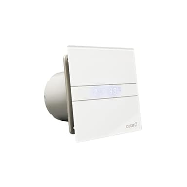 CATA E-100 MTH Aspiratore Bagno Serie E MT Hygro Pannello Frontale in Metacrilato Bianco Con Timer e Rilevatore di Umidità Classe Energetica B Aspiratore Bagno Silenzioso Largo 15 cm