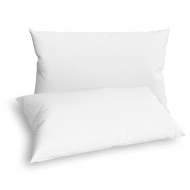 Leonardo-Cuscini Letto Coppia di Guanciali 40x70 Standard Made in Italy Antiacaro Anallergico Traspirante - Matrimoniale Singolo con Federa in Cotone e Poliestere