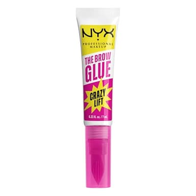 NYX Professional Makeup Gel Sopracciglia, Sopracciglia Sollevate e Fissate, Effetto Laminato Fino a 24h Resistente al Sudore, Formula Vegana, The Brow Glue Crazy Lift, 7 ml