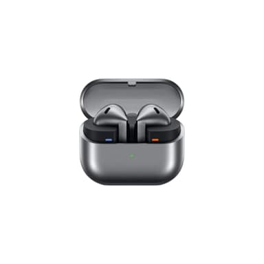 Samsung Galaxy Buds3 Auricolari open type True Wireless, Cancellazione adattiva del rumore, Audio Hi-Fi 360 immersivo, Batteria a lunga durata, Impermeabilità IP57, Silver 2024 [Versione Italiana]