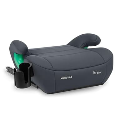 KikkaBoo Rialzo Auto per Bambini ISOFIX i-POP, i-Size, 125-150 cm, Seggiolino Auto 22-36 kg, Alzatina Auto Gruppo 3, da 7 a 12 Anni, Grigio