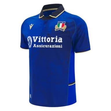 Maglia Partita Casa Replica Adulto Italia Rugby, blu, XL