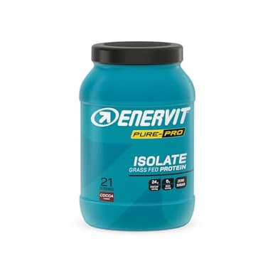 Enervit Pure-Pro Proteine in Polvere Isolate Whey Protein Grass-Fed Gusto Cacao,100% Proteine del Siero del Latte, Concentrato con Vitamina B6, Carica Proteica Post Workout, con Vitamina B6, 630 g
