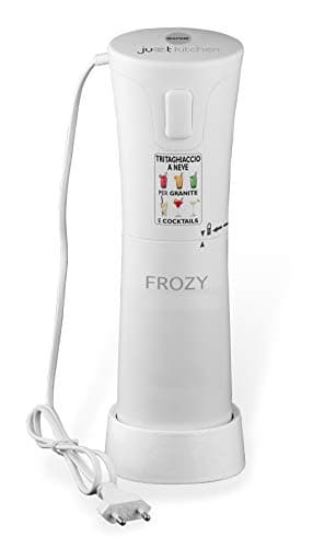 Macom Just Kitchen 861 Frozy Ice Crusher Tritaghiacchio Elettrico per Granite e Cocktail, 30 W, Plastica, Bianco