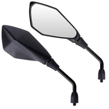 Cretassion 2 Pezzi Specchietti Moto E57 Omologati, Specchietti Moto Manubrio, Specchietto Retrovisore M10 Regolabili per ATV, Scooter, Cruiser, Moped, Quad, Roller