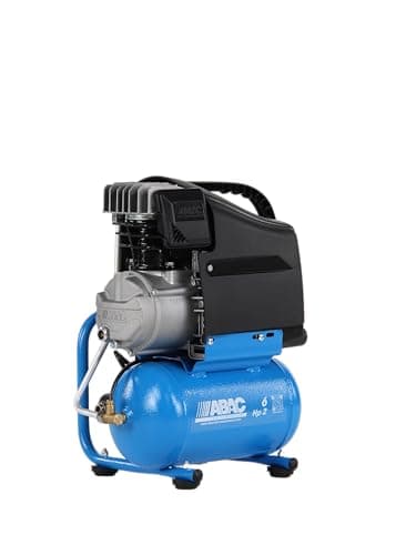 ABAC Compressore d'Aria START L20, Compressore Aria 6 Litri, Doppio Manometro, Pressione Massima 8 Bar, Lubrificato ad olio, Mobile, Potenza 2 CV