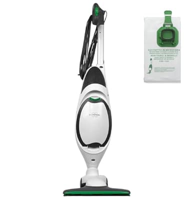 VORWERK FOLLETTO VK150 NUOVO – Aspirapolvere con Filo da 900W con Spazzola HD50 e Sistema a Sacco Filtro HEPA – Modello Potente, Silenzioso e Versatile (Scopa + Sacchetto)
